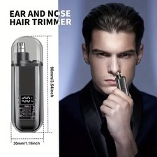 Nose Ear Hair Trimmer for Men USB-C Rechargeable Compact Grooming Kit Portable
