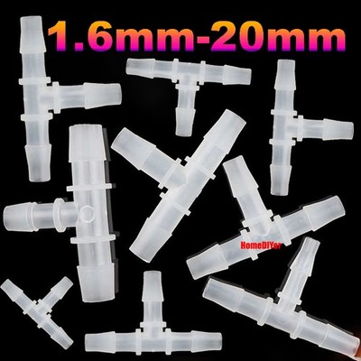 T-Stück Schlauchverbinder 3-Wege Kunststoff Schlauchstutzen Fittings Anschlüsse