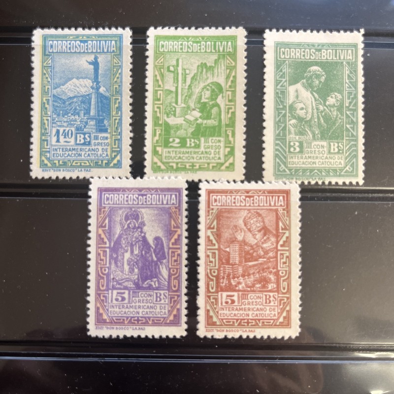1948 Bolivia Sc. 325-29 MNH Complete Set $9.10