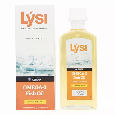 LYSI Omega 3 Fish Oil Lemon Flavor / Dietary Supplement / 240 mL