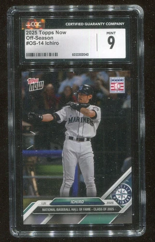 2024 Topps Now #OS 14 ICHIRO SUZUKI Hall Of Fame Induction Mariners CGC 9