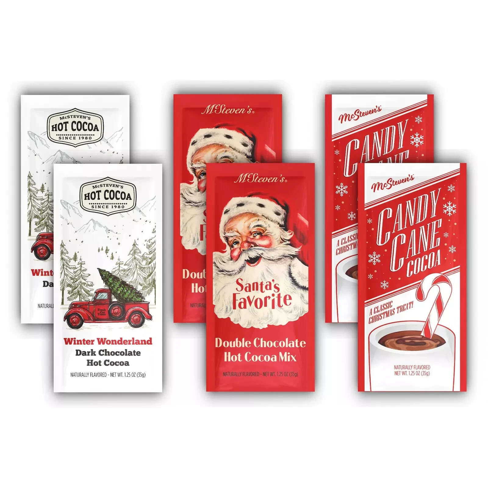 Double Dark Chocolate & Candy Cane Hot Cocoa Mix 6-Pack