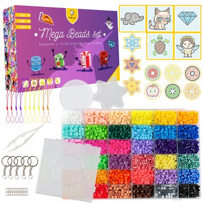 OUTLET La Manuli 11.000 Sortiert Bügelperlen Mega Beads Set, 36 Farben