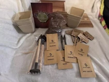 Smalltongue Indoor Herb Garden Kit, 6 Types of with 6 Pots, Garden kit