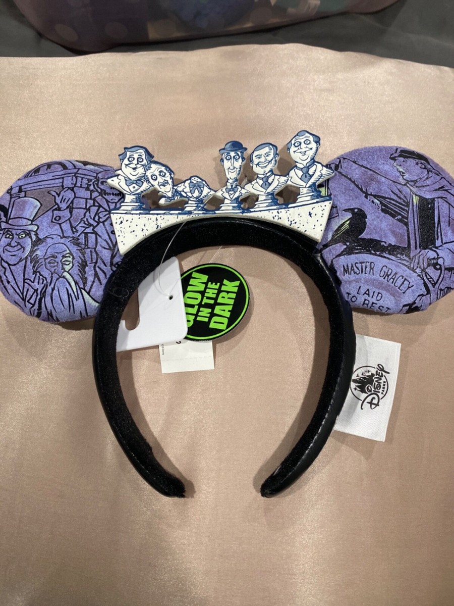 Disney Parks Minnie Ears Glow In The Dark Haunted Mansion 