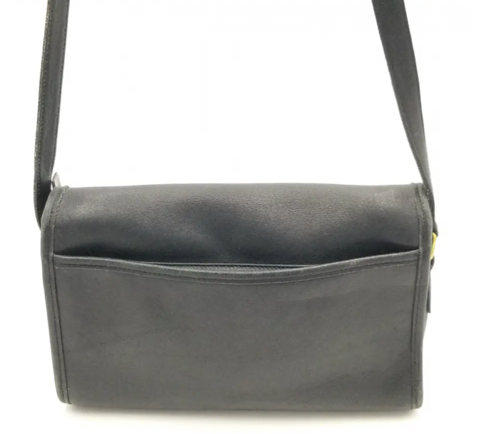 Coach Vintage Black Ridgefield Leather Crossbody w/ Turnlock 9812