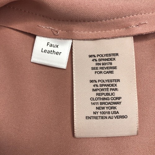 Philosophy Faux Suede Light Pink Cropped Moto Jacket Cardigan Pockets Large - Picture 12 of 13