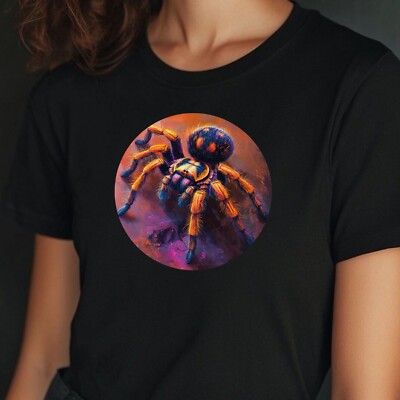 Women Tarantula Portrait Motif Cotton T-Shirt Size XS to 3XL