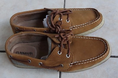 mesh uppers brown Boat Shoes, 8.5 