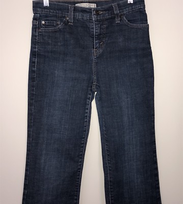 Levis 512 Perfectly Slimming Women's Jeans Blue Dark Wash Boot Cut Size 6 Short