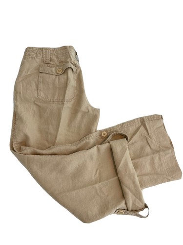 Tommy Hilfiger Womens Beige Linen Pants 