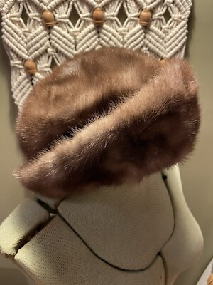 Vintage Mink Pillbox Style Hat Mink Pillbox Hat Precious Furs By Marche Vintage Mid Century  main image 4