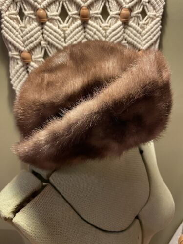 Vintage Fur Hat by G. HOWARD HODGES - Original Model New York Pillbox Style Mink