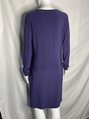 purple dress white house black market White House Black Market- Purple sleeveless dress w/ belt sz. 14