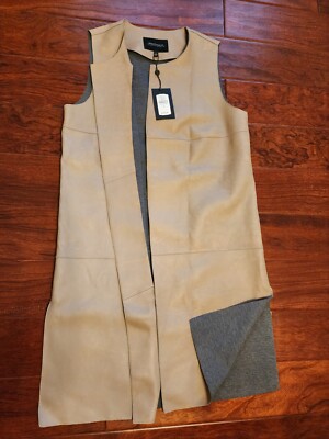 Neiman Marcus Leather Collection Long Vest