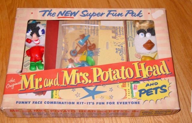 1950's HASBRO Mr and Mrs Potato Head the original (real potato