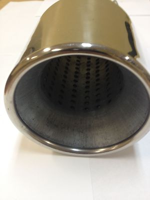 Dsycar Universal Stainless Steel Car Exhaust Tail Muffler Tip Pipes - Fit Pipes Diameter 1.6 to 2.75 inch - (Silver Large Curved:6.3'' X 4