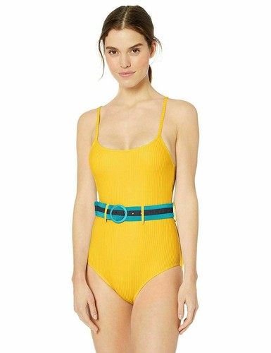 Jessica Simpson Women's Belted One-Piece Swimsuit - Large - 第 1/3 張圖片