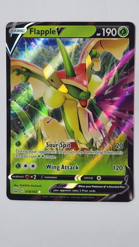 Flapple V 018/163 Battle Styles NM Ultra Rare Pokemon Card | eBay Flapple V 018/163 Battle Styles NM Ultra Rare Pokemon Card | eBay