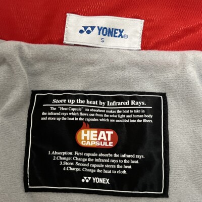 Yonex Mens Heat Capsule Tennis Badminton Full Zip Red, Black