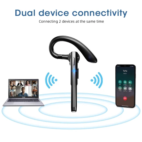 Wireless Bluetooth Kopfhörer Stereo Kabellos Headset Ohrhörer Mikrofon für Handy - Bild 3 von 15