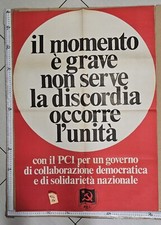 Manifesto PCI Partito Comunista Italiano 1976 Unità Solidarietà Nazionale 