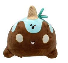 AURORA Nomwhal Mint Chocolate Ice Cream Plush Waffle Cone Tasty Peach EUC