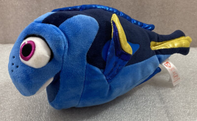 Ty Sparkle DORY Disney beanbag 9'' plush 2016 blue fish