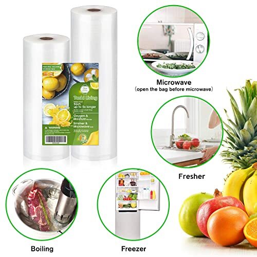 HUGE COMBO 8 x 50 & 11 x 50 Vacuum Sealer Rolls 2ROLLS -Food & money saver