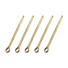 Split Cotter Pin - 3mm x 50mm Solid Brass 2-Prongs Gold Tone 5 Pcs
