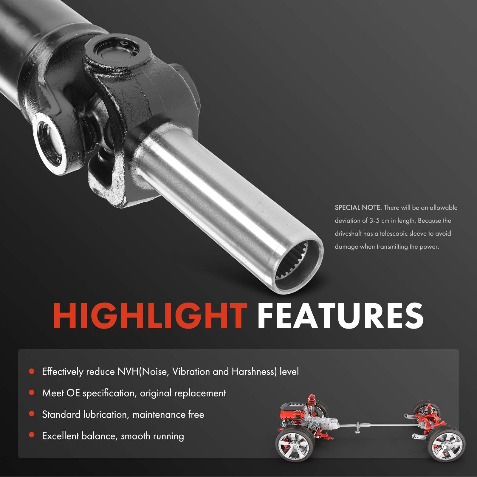 New Rear Driveshaft Prop Shaft Assembly for Chevrolet Colorado 2004