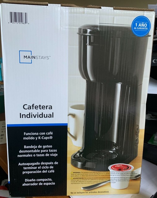 Mainstays Single Serve and K-Cup Coffee Maker - Black for sale online | eBay