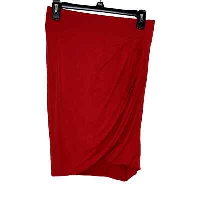 Helmut Lang Womens Skirt Stretchy Casual Wool Blend Harrow Red Size Petite NWT