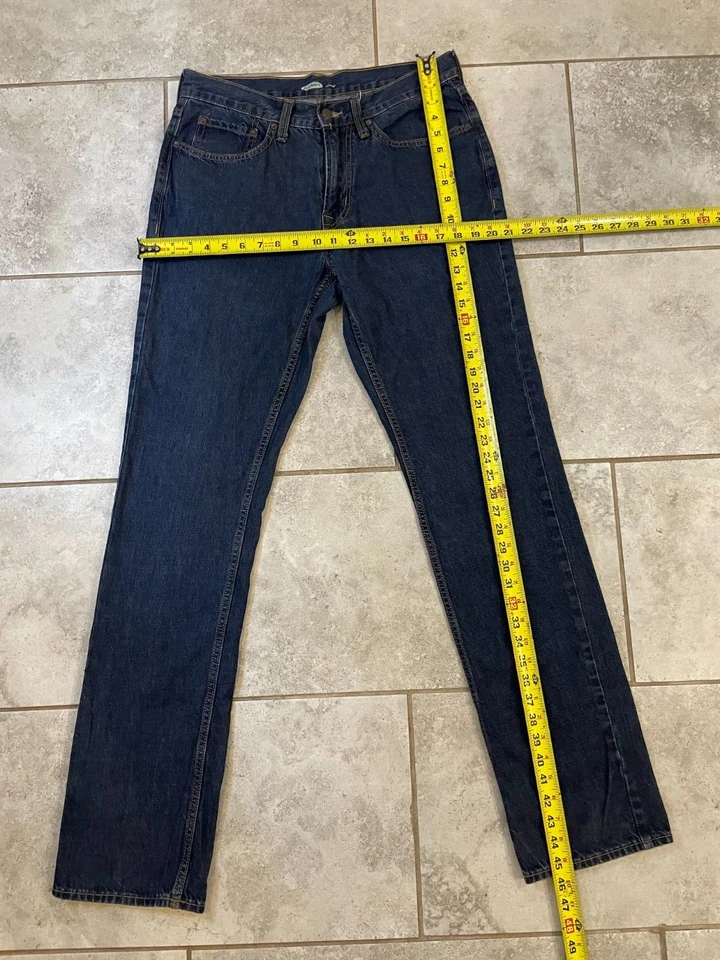 Old Navy  Straight Leg Cotton Blue Jeans Mens Fits Size 32 x 36 - Image 4 of 4