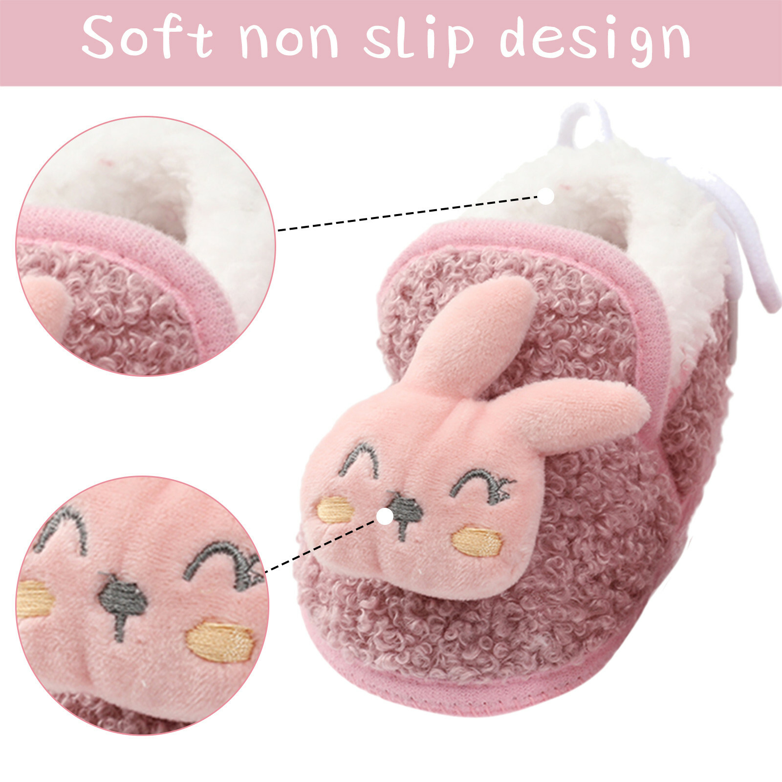 PONY Pantofole riscaldanti antiscivolo bambino bambina ragazzo calze culla scarpe alla caviglia