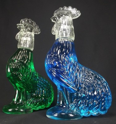 Vintage Rooster Shaped clear Glass Pepper Vinegar Jar Decanter NICE! | eBay