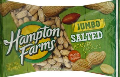 Hampton Farms Salted Roasted Peanuts 24 oz bag