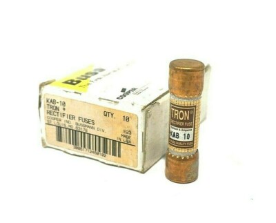 10 NEW BUSSMANN KAB-10 FUSES KAB10