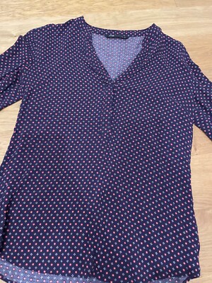 Bluse Langarm oodji Collection lila Punkte Gr. S / 36
