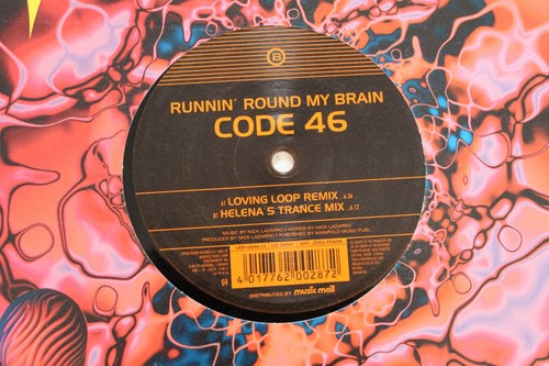 CODCE 46 - RUNNIN ROUND MY BRAIN 12" VINYL G+ GERMANY HARD TRANCE SCARCE