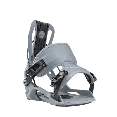 バインディング FLOW - FLOW/NEXUS FUSION/GREEN Flow Nexus Fusion Men's Rear Entry Snowboard Bindings, Steel Gray