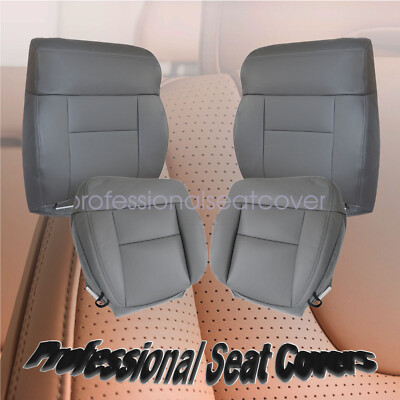 Soillar Microfiber Leather Seat Cover For 2004-2008 Ford F150 – Front Bottom/Top, Medium Flint Gray