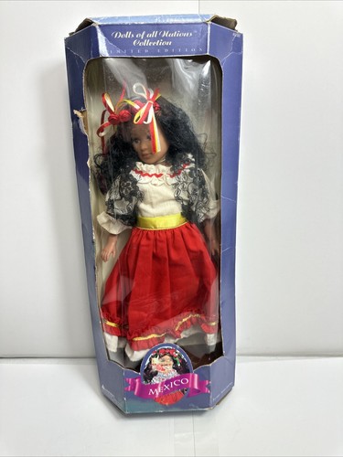 Vintage 1995 Carmela MEXICO Puppen aller Nationen Ltd Hrsg. 12 Zoll Puppe Unimax Target