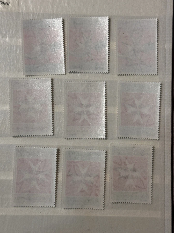 Orden Militar Sovreign de Malta 1975 franqueo debido juego de sellos mnh Foto 2 de 2