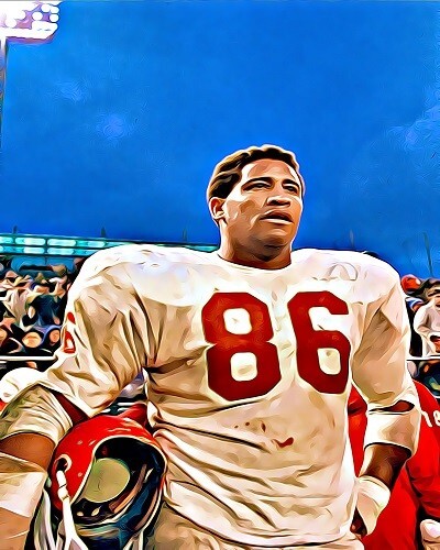 Buck Buchanan GridironArt Legacy 8x10 Kunst Foto Kansas City Chiefs unsigniert - Bild 1 von 1