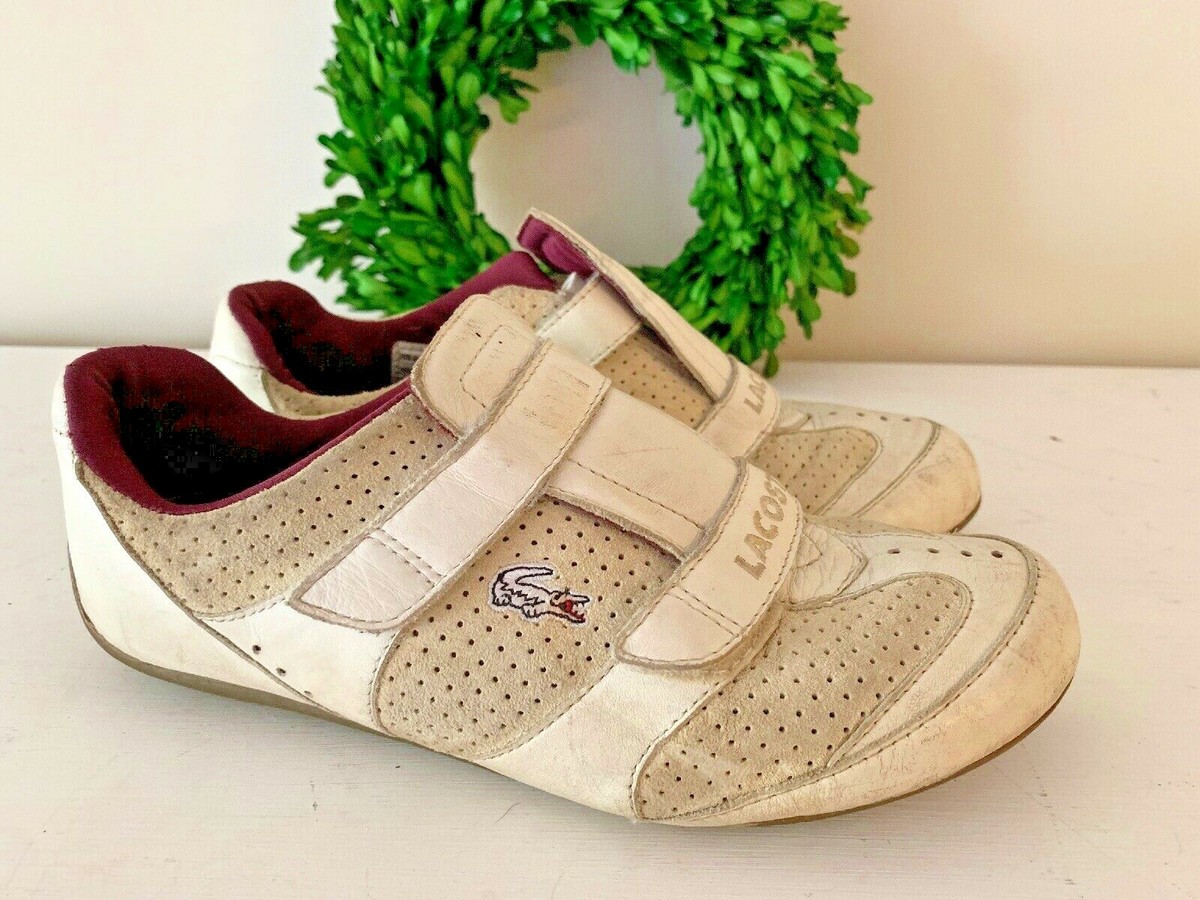 LACOSTE Alligator Futro Galaxia Max Leather Sneakers Womens Shoes Size  👣ks4