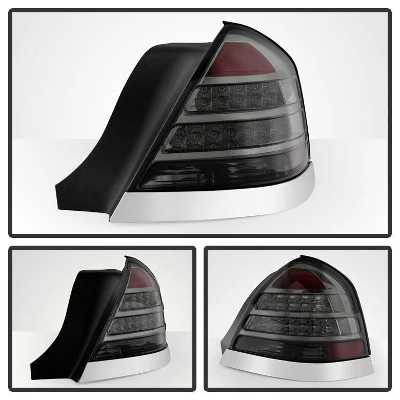 1998-2011 Ford Crown Victoria Smoked LED Tail Lights Brake Lamps Left+Right - Image 3 of 4