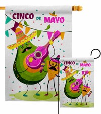 Guacamole Fiesta Garden Flag Cinco de Mayo Summer Decorative Yard House Banner