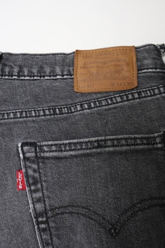 LEVI's Premium Big E Lot 511 Jeans Men's W34/L30 Grey Denim Zip Fly Slim Fit - Picture 6 of 10