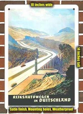 Metal Sign - 1939 German Autobahn- 10x14 inches